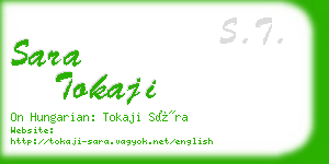 sara tokaji business card